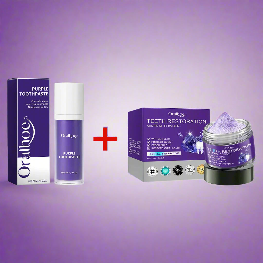 Professional Smile Whitening Toothpaste Powder Kit - Hehif
