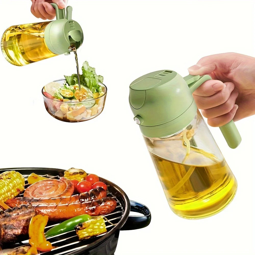 Practical Dual Oil Dispenser Sprayer Bottle