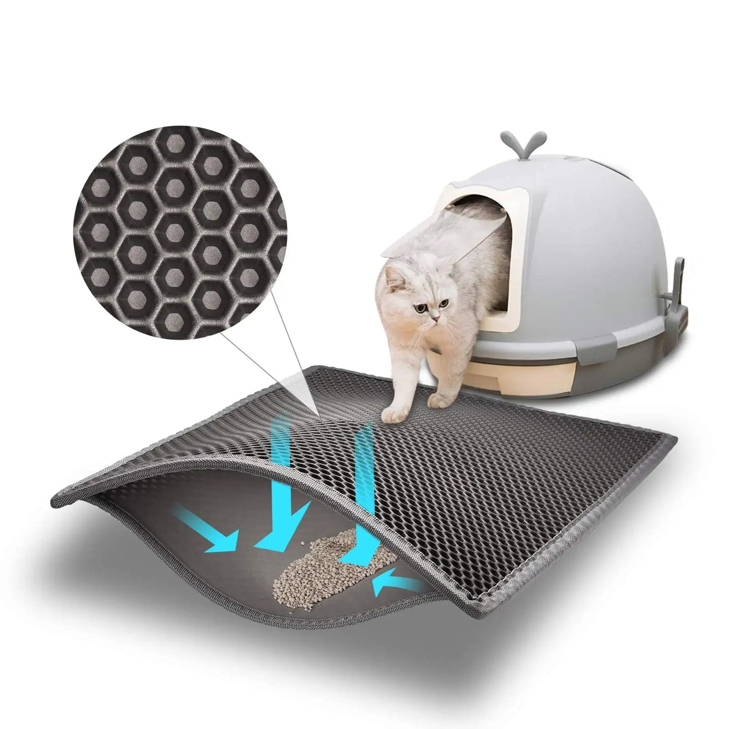 Durable Two Layer Pet Litter Tray Mat