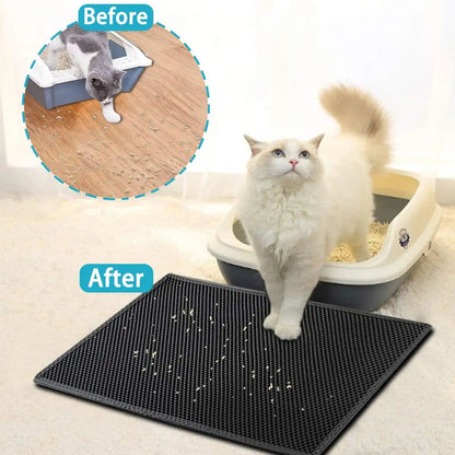 Durable Two Layer Pet Litter Tray Mat