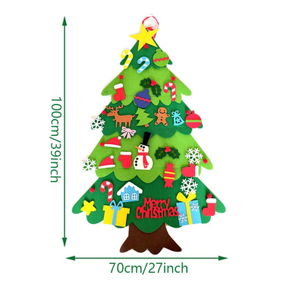Handmade Felt Holiday Tree with Decorations