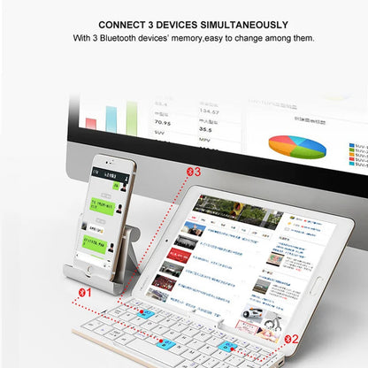 Portable Wireless Keyboard for Tablet with Stand