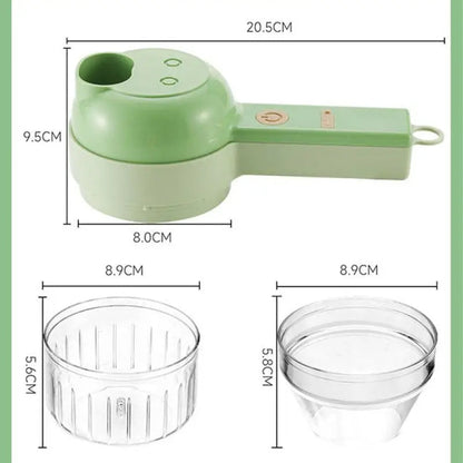 Compact Multi-Function Food Chopper and Slicer