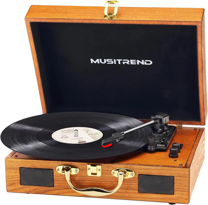 Retro Style Portable Vinyl Record Player