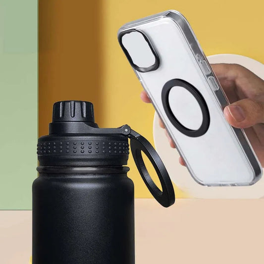 Thermal Stainless Steel Water Bottle with Phone Pocket - Hehif