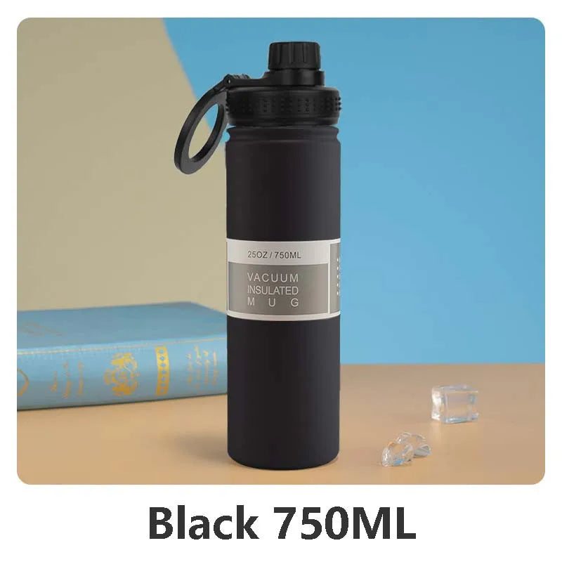 Thermal Stainless Steel Water Bottle with Phone Pocket