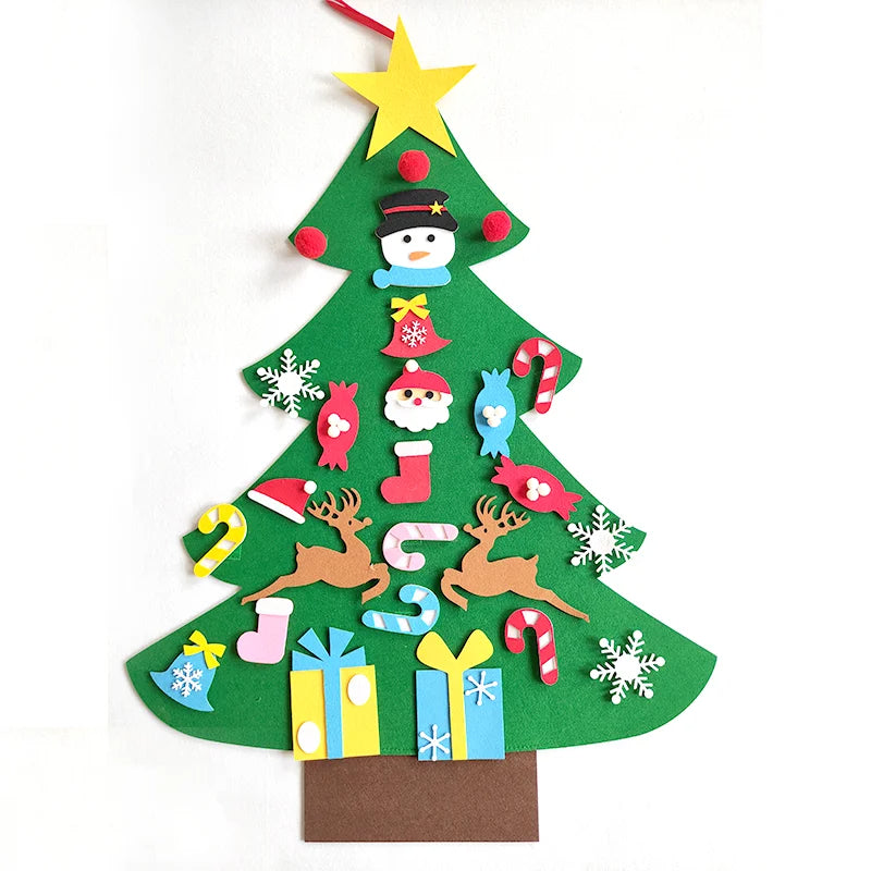 Handmade Felt Holiday Tree with Decorations