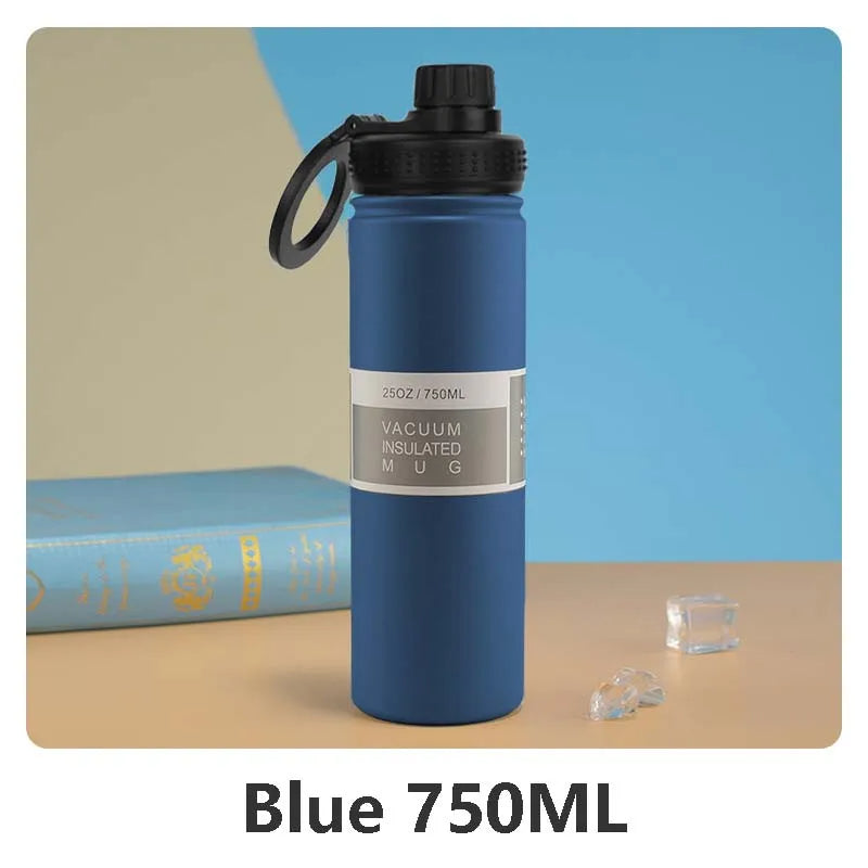 Thermal Stainless Steel Water Bottle with Phone Pocket