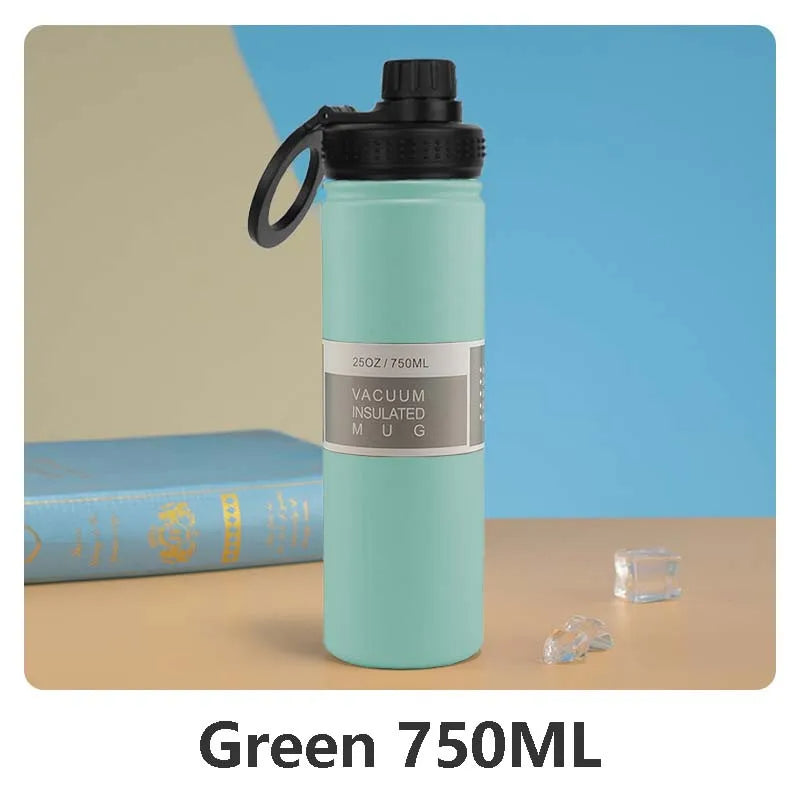 Thermal Stainless Steel Water Bottle with Phone Pocket