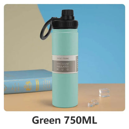 Thermal Stainless Steel Water Bottle with Phone Pocket
