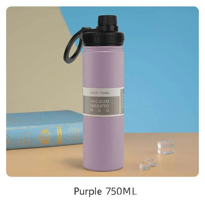 Thermal Stainless Steel Water Bottle with Phone Pocket