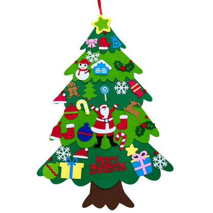 Handmade Felt Holiday Tree with Decorations