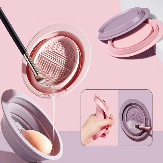 Portable Travel Makeup Brush Washing Dish - Hehif