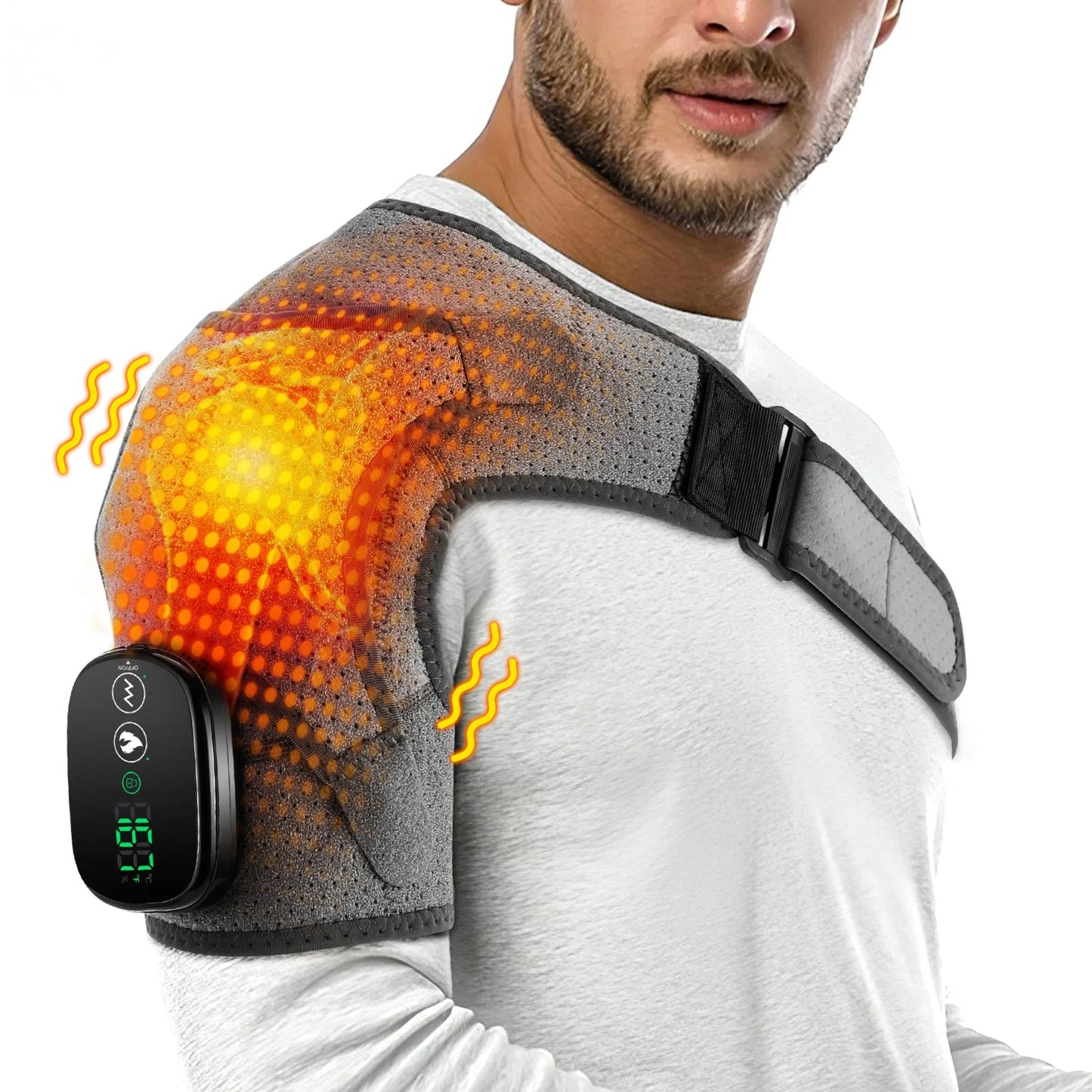 Relaxing Heat and Vibration Shoulder Massager