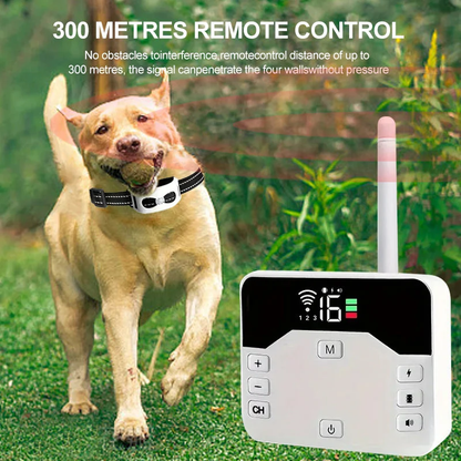 Rechargeable Wireless Pet Fence & Remote Trainer Collar