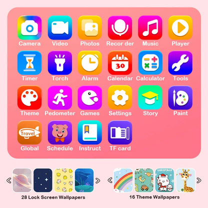 Fun Learning Phone for Kids with Double Cameras