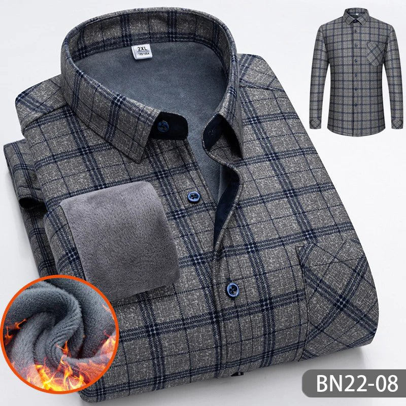 Warm Plaid Insulated Shirt