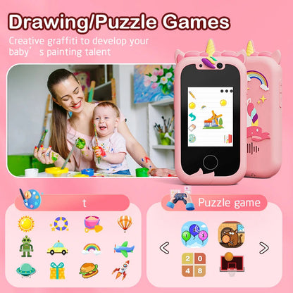 Fun Learning Phone for Kids with Double Cameras