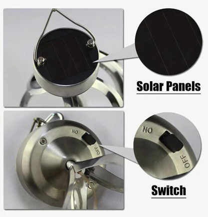 Outdoor Solar Powered Wind Chime Lamp