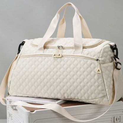Large Capacity Leather Duffel Bag - Hehif