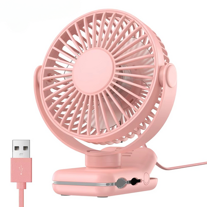 Compact Personal USB Desk Fan with Silent Motor