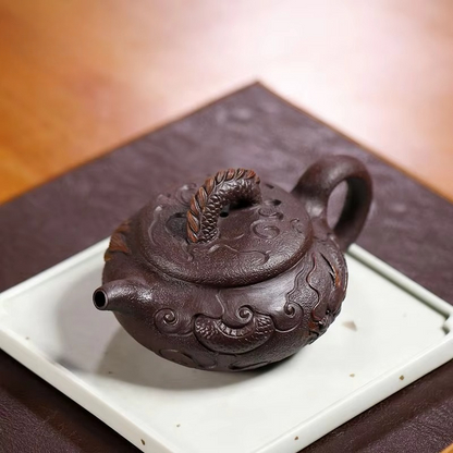 Unique Ceramic Teapot Set with Dragon Pattern