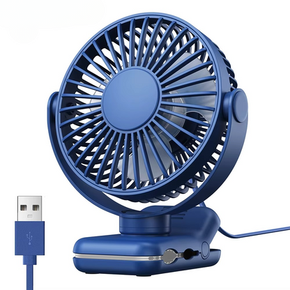 Compact Personal USB Desk Fan with Silent Motor