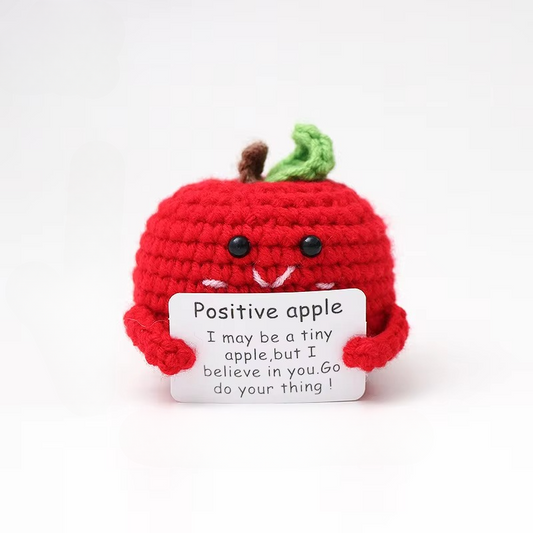 Cute Crocheted Hedgehog Toy with Inspirational Gift Card - Hehif