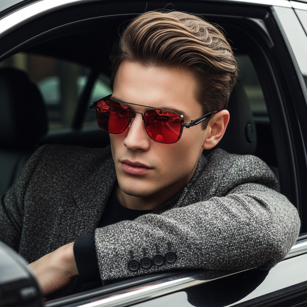 Vintage Industrial Style Mens Metal Shades