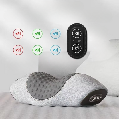 Warm Therapeutic Neck Massage Pillow with Heat and Vibration
