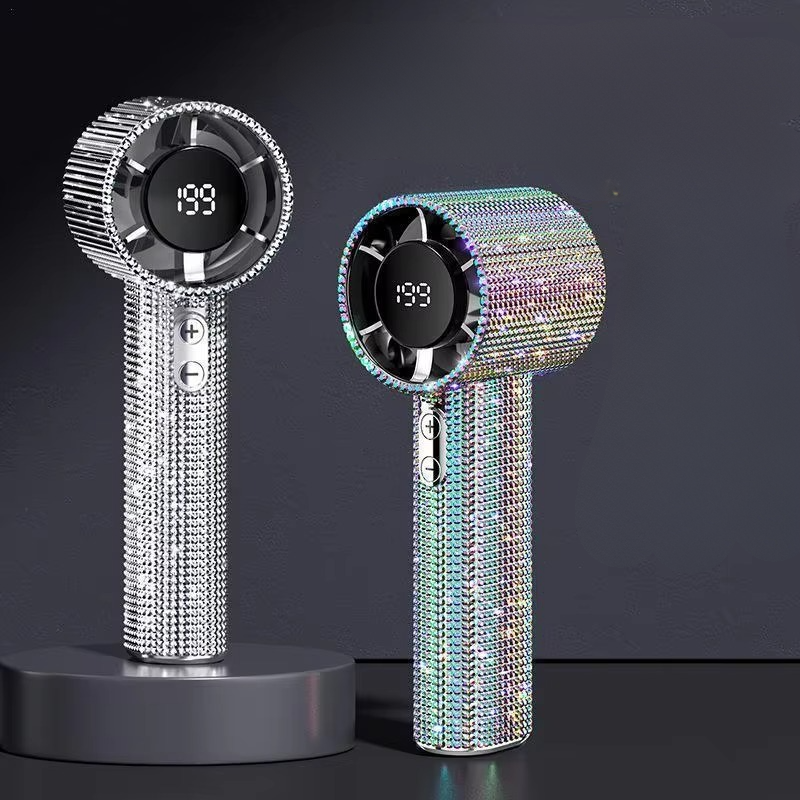 Compact Rechargeable Fan with 199 Speeds and USB Charging - Hehif
