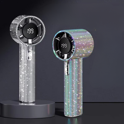 Compact Rechargeable Fan with 199 Speeds and USB Charging - Hehif
