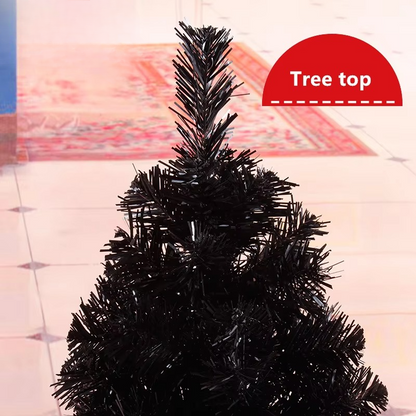 Compact 3ft Black Red Artificial Xmas Tree for Home