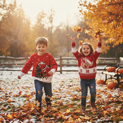 Cozy Childrens Xmas Jumper Soft Knit Winter Sweater