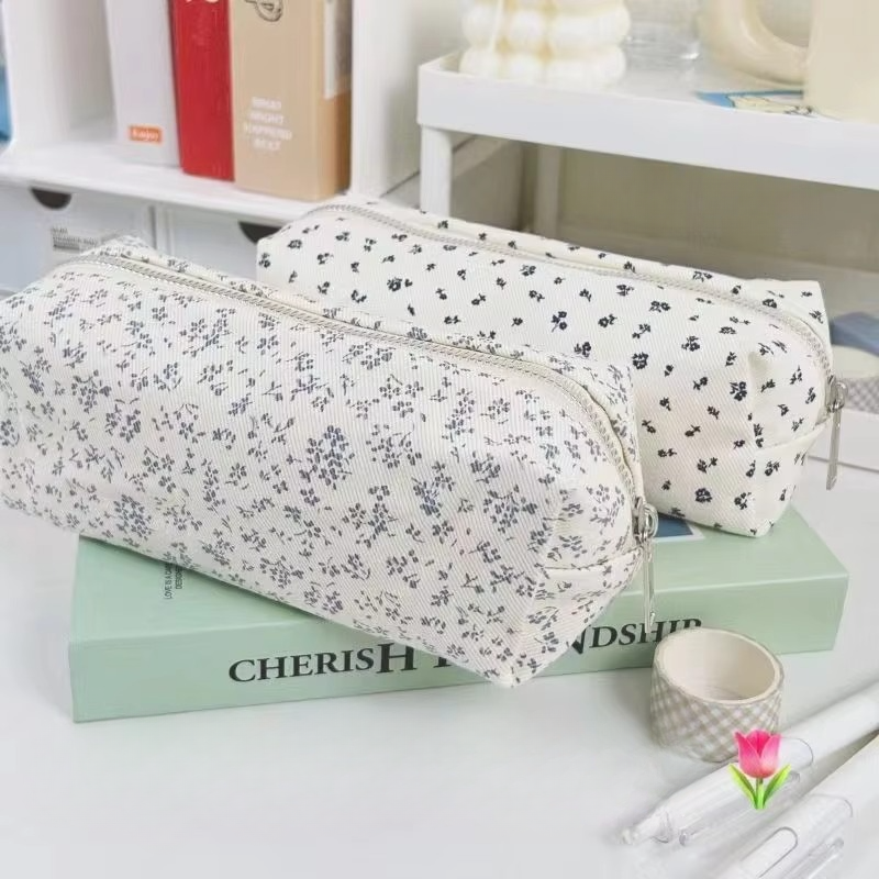 Stylish Floral Pencil Case with Large Storage