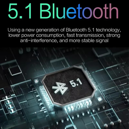Compact Bluetooth 5.1 Wireless Stereo Headphones
