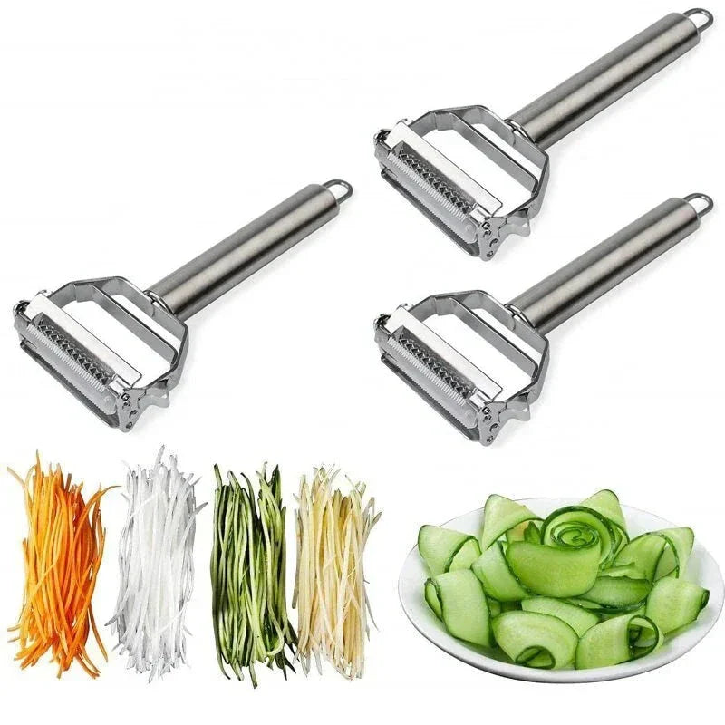 Easy Grip Stainless Steel Veg Peeler & Cutter
