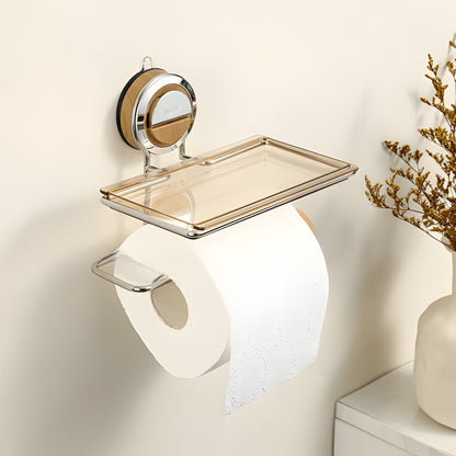 Strong Stainless Steel Bathroom Tissue Holder with Adhesive Mount