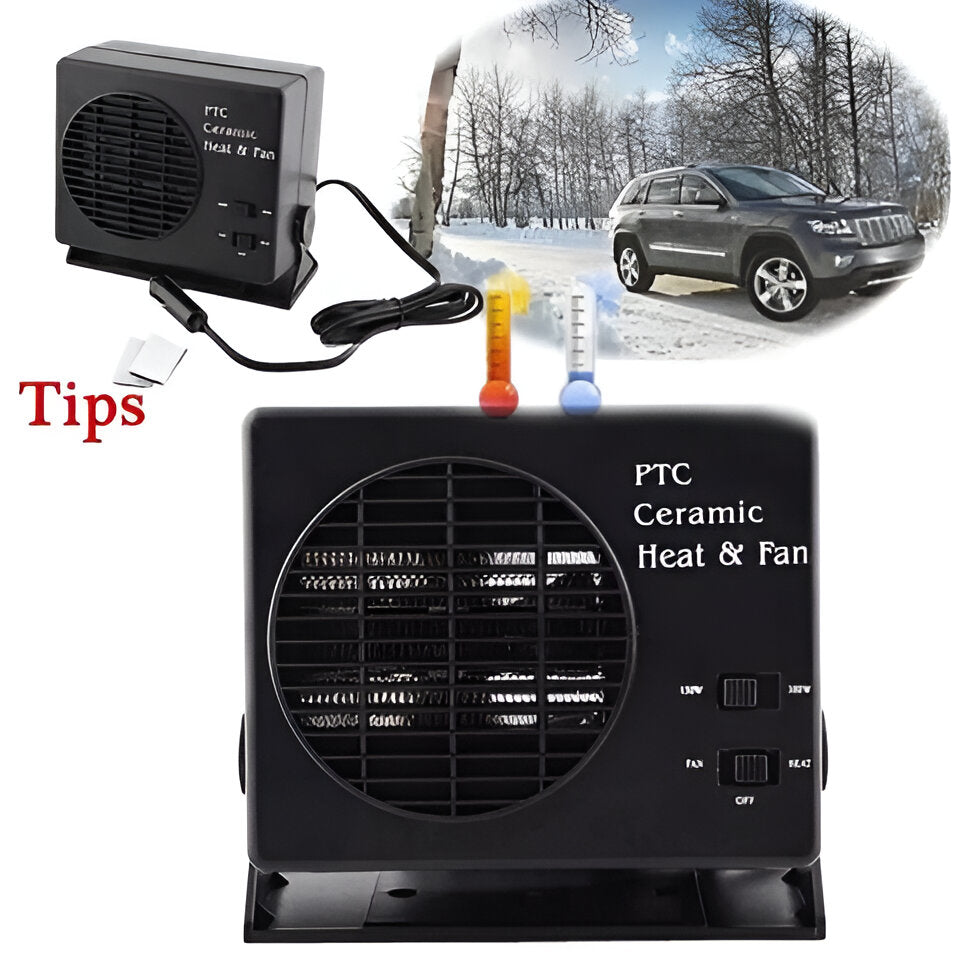 Compact 12V Portable Ceramic Car Heater 300W