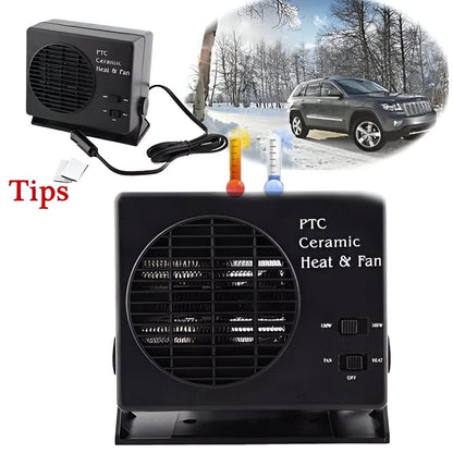 Compact 12V Portable Ceramic Car Heater 300W