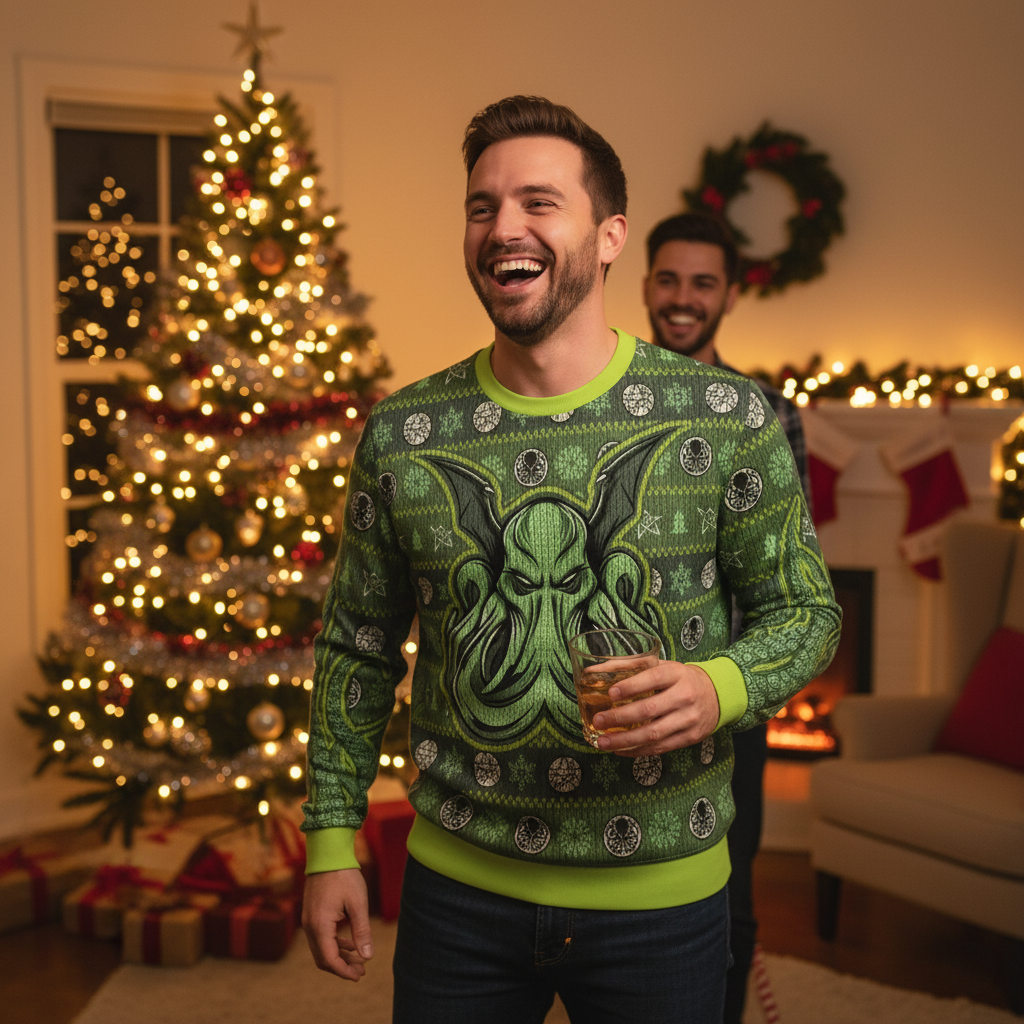 Funny Holiday Graphic Sweater for Men - Hehif