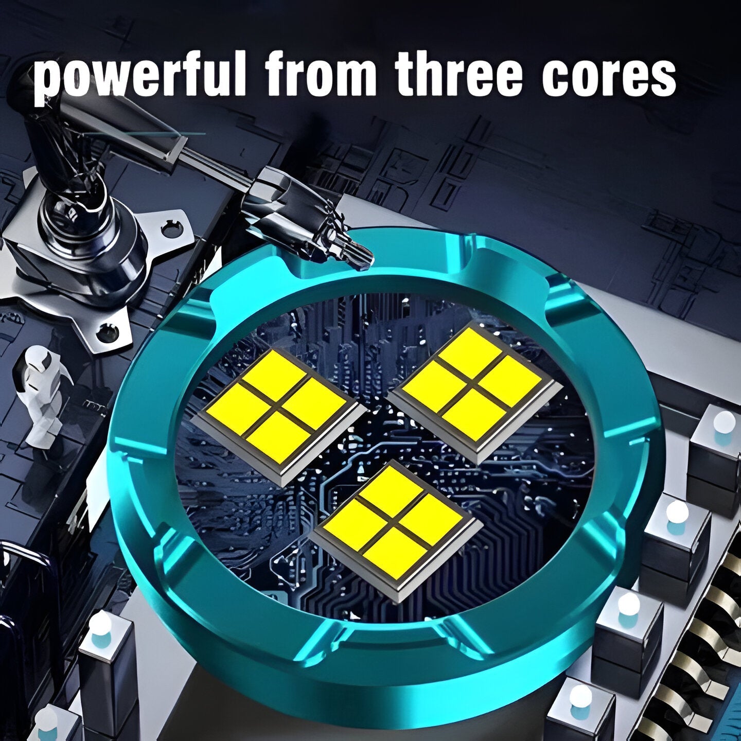 Compact Triple LED Super Bright Pocket Flashlight