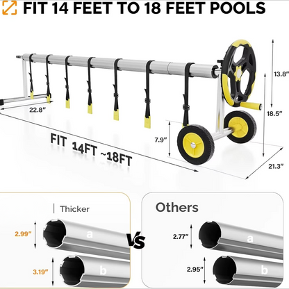 Easy Roll Up Pool Solar Blanket Reel System