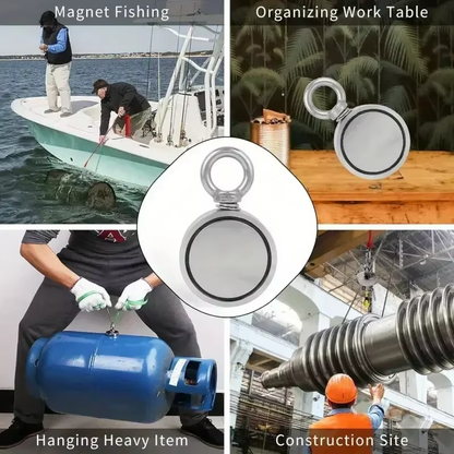 Heavy Duty Double Sided Magnet Fishing Set with Storage Box