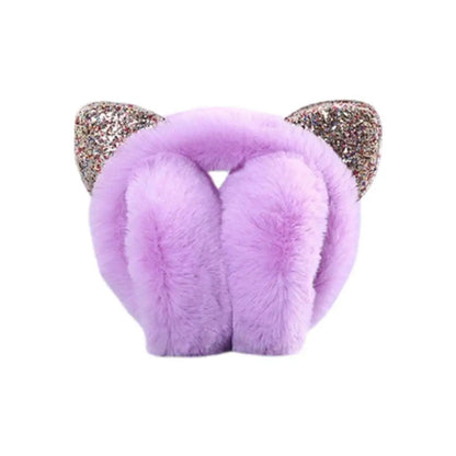 Warm Fuzzy Cat Ear Headphones for Cold Weather