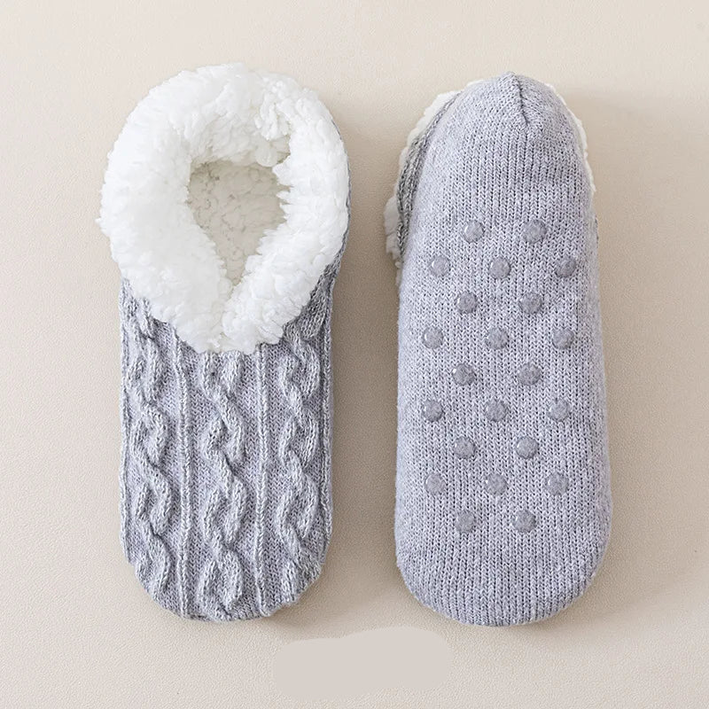 Warm Fuzzy Grip Socks for Cold Weather