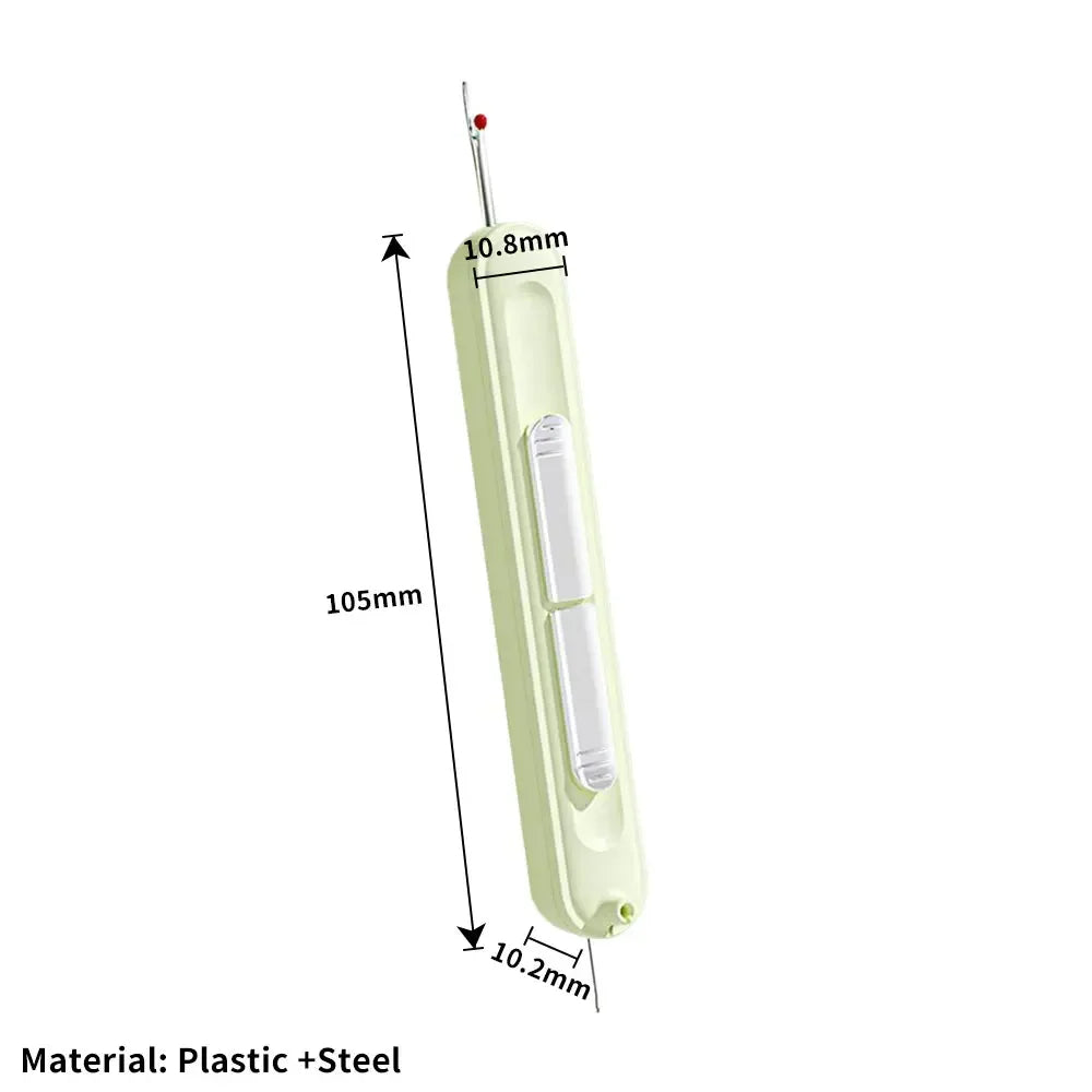 Portable Sewing Needle Threader with Built in Cutter