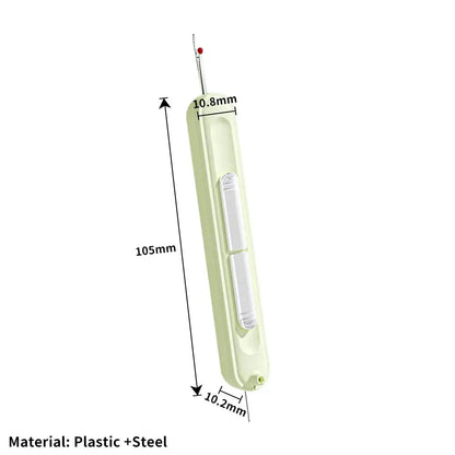 Portable Sewing Needle Threader with Built in Cutter