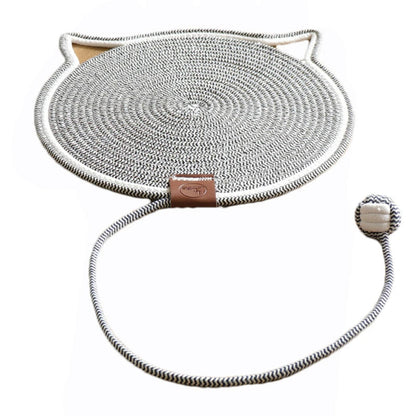 Natural Fiber Cat Scratcher with Toy Ball