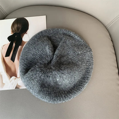 Warm Woolen Beanie Hat for Ladies